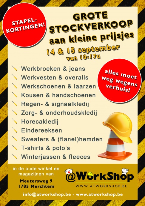 Grote Stockverkoop aan Kleine Prijsjes (werkkleding)