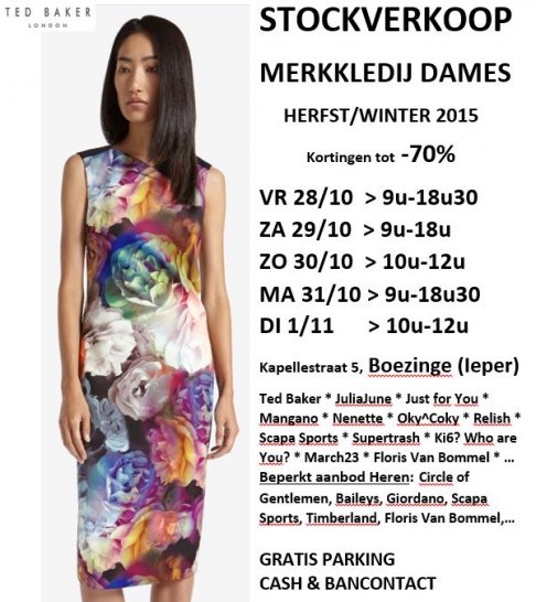 Stockverkoop merkkledij dames herfst/winter 2015