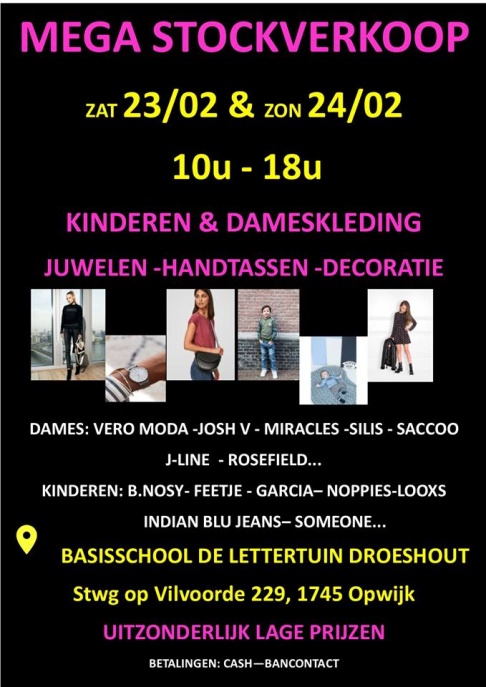 Stockverkoop kleding, accessoires en decoratie