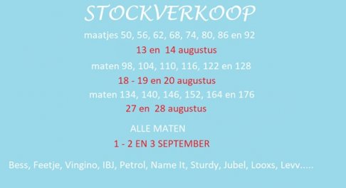 Stockverkoop wintercollecites Okidoki