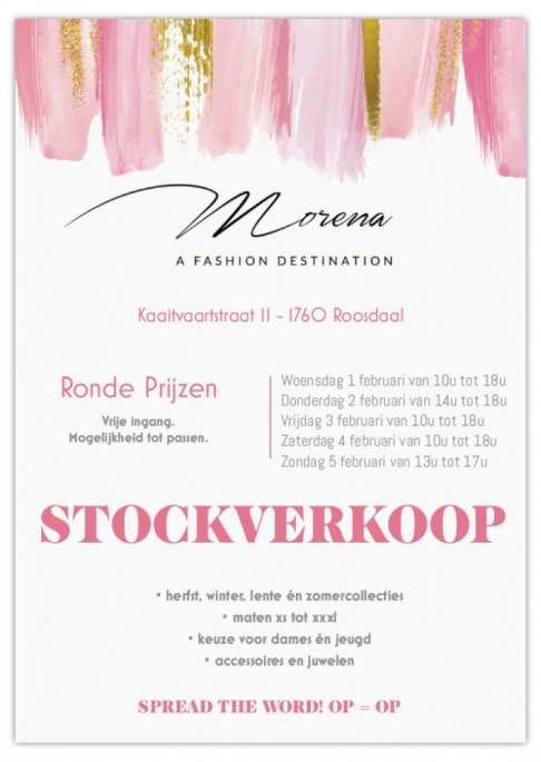 Stockverkoop Morena A Fashion Destination