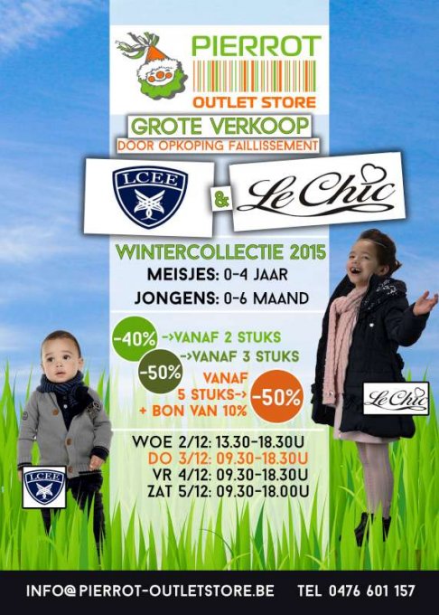 Grote 4-daagse verkoop S&D Le Chic & LCEE - wintercollectie 2015!!