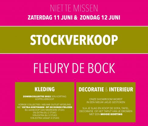 Stockverkoop Fleury De Bock