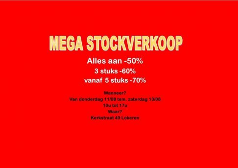 Stockverkoop Catwalk Lokeren