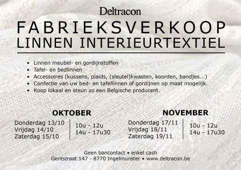 Fabrieksverkoop Linnen Interieurtextiel - 1