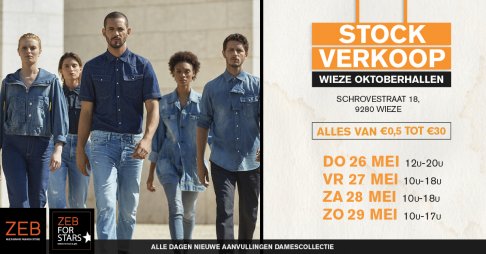 Stockverkoop Zeb Fashion Wieze