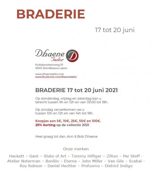 Dhaene Tailor Braderie