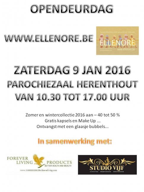 Het Ellenore-event, samen met Forever Living Products. & StudioVijf (Parochiezaal Herenthout)