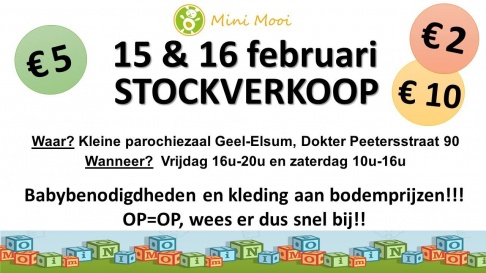 Mega stockverkoop Mini Mooi - Geel Elsum