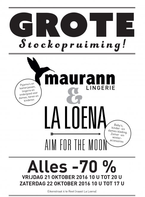 Grote stockopruiming La Loena & Maurann