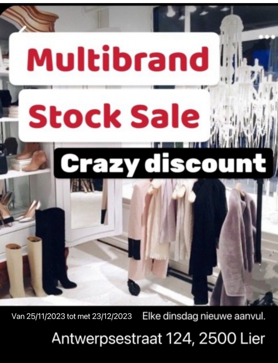 Multibrand stock sale van dameskleding, schoenen en accessoires