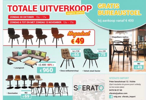 Totale uitverkoop stoelen , barstoelen , loungesets , ... - 1