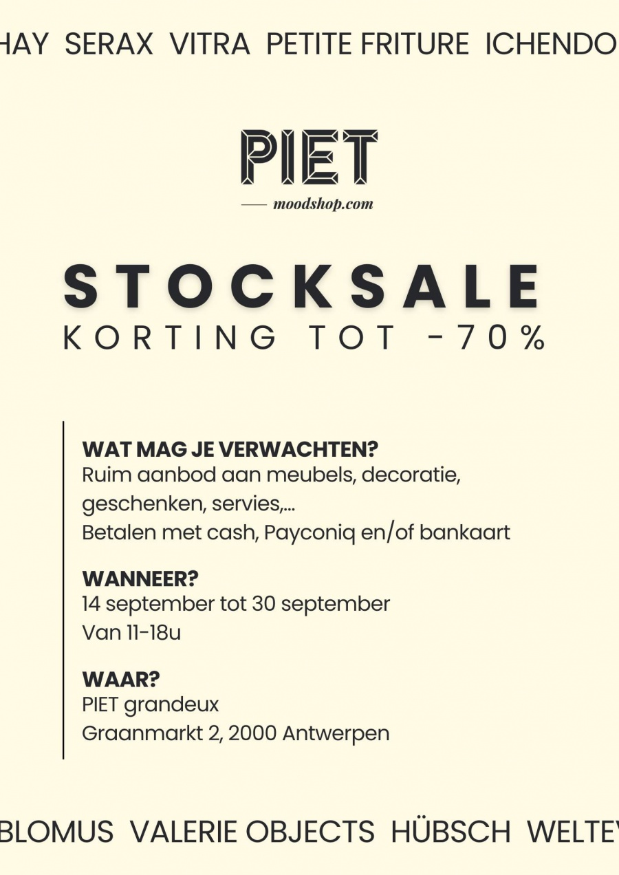 PIET moodshop stocksale