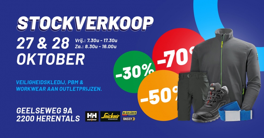 Veiligheidskledij, PBM en workwear stockverkoop (Santens)