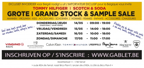 Tommy Hilfiger - Scotch&Soda GROTE ZOMER STOCK & SAMPLE SALE