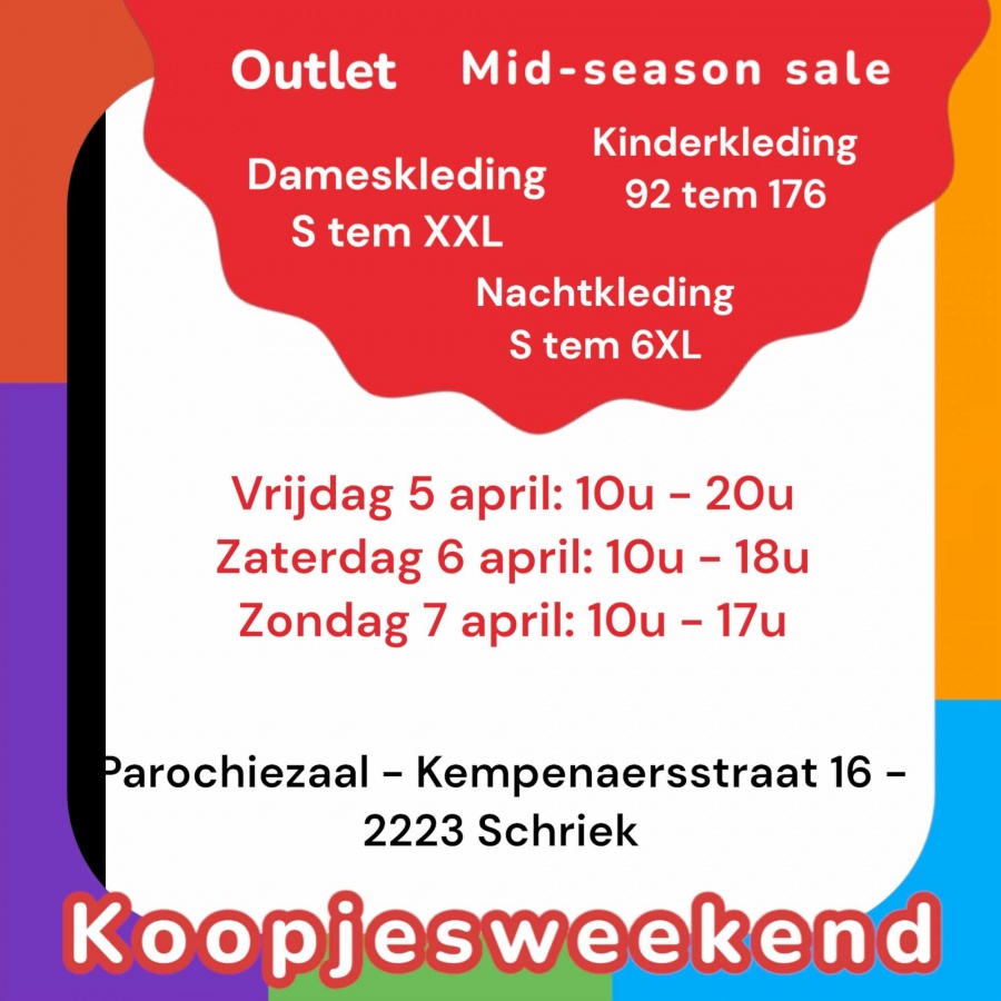 Bell'Ami Koopjesweekend/stockverkoop