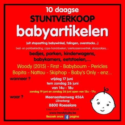 10 daagse stuntverkoop van babyartikelen