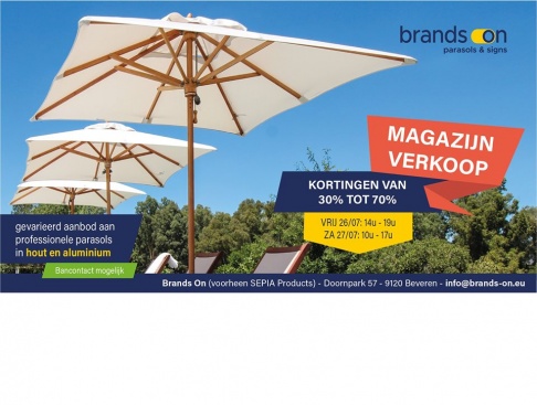 Magazijnverkoop parasols