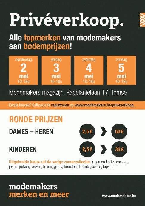 Privéverkoop Modemakers