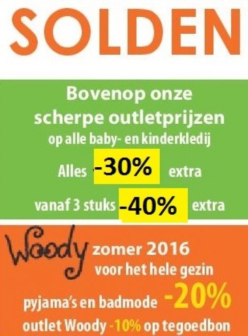 Solden tot -40% bovenop onze scherpe outletprijzen!!