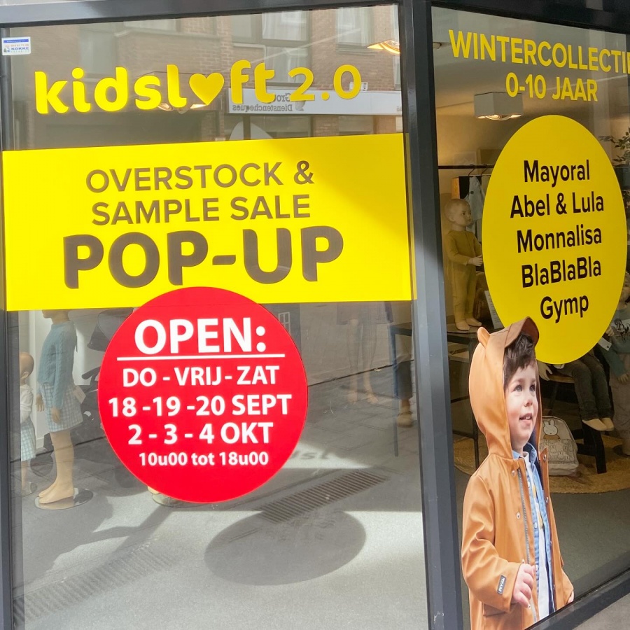 Kidsloft sample sale en overstock pop-up