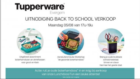Back to school Tupperware verkoop - 2