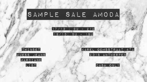 Sample Sale Amoda