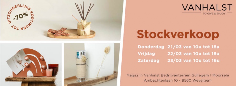 Vanhalst, to give & enjoy stockverkoop