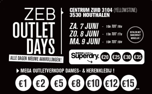 ZEB Outlet days Houthalen