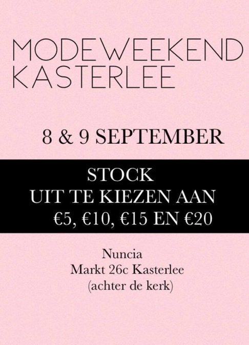 Stockverkoop modeweekend kasterlee