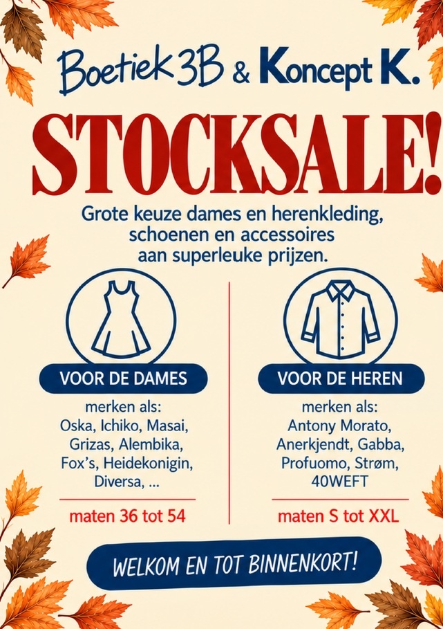 Stocksale Boetiek 3B & Koncept K. Wintereditie