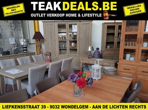 OKTOBER OUTLET - BADKAMERS & INTERIEUR: Eettafels, Stoelen, Clubzetels, Kasten, Dressoirs, Vitrines, Bureautafels, Badmeubelen, Decoratie, Tuinmeubelhoezen,... - 2