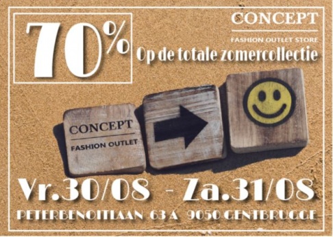 Concept Fashion Store Gentbrugge: Laatste zomerkoopjes ALLES aan 70%
