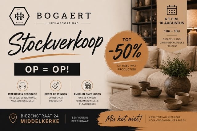 Stockverkoop Huis Bogaert
