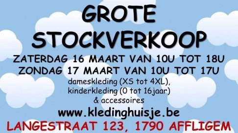 Grote stockverkoop dameskleding, kinderkleding en accessoires