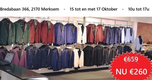 Stockverkoop herenkostuums