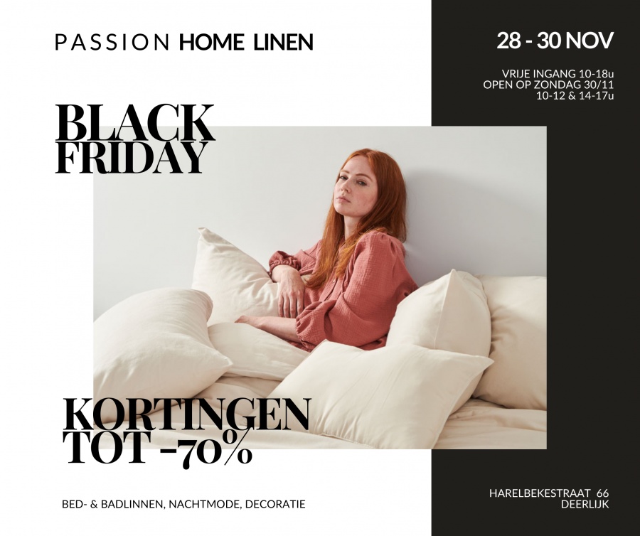 Black Friday Sale bij Passion Home Linen