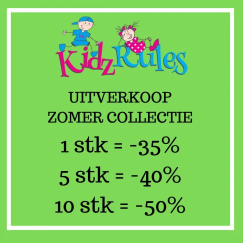 Totale uitverkoop zomercollectie kinderkleding