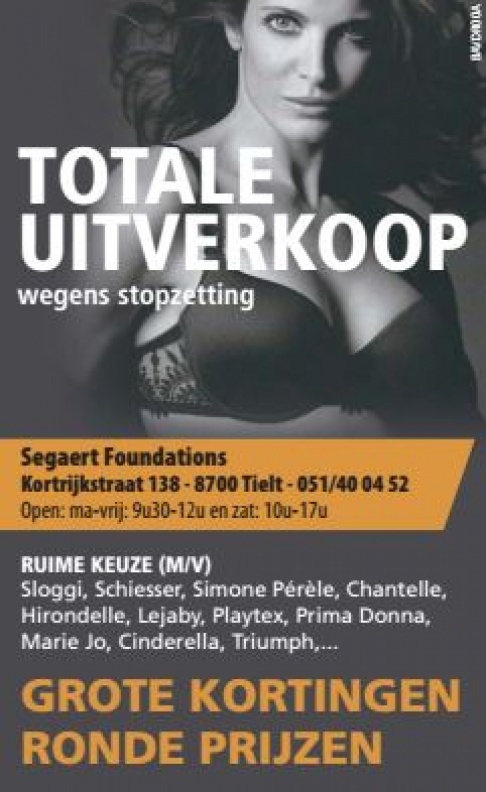 Uitverkoop Lingerie wegens stopzetting