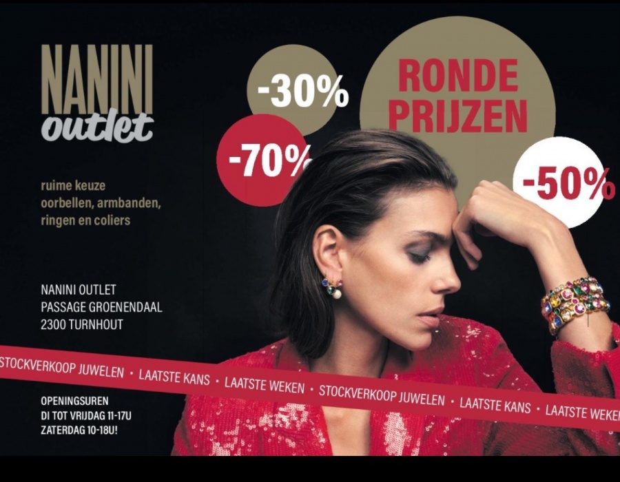 Nanini Outlet -  Laatste weken - Uitverkoop wegens sluiting!