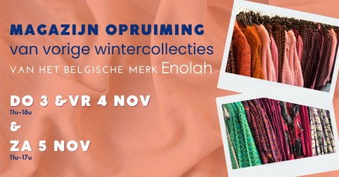 Magazijnverkoop Enolah (wintercollecties)