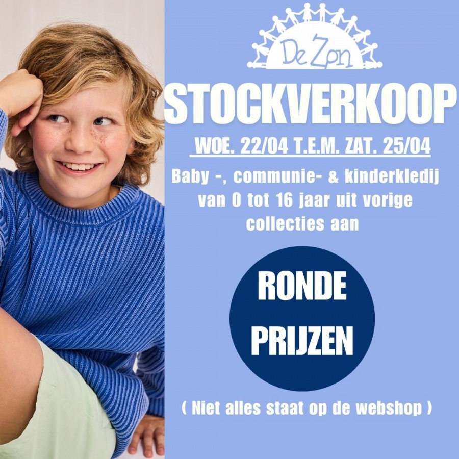 De zon - Deerlijk, Stockverkoop merkkledij van baby-, communie-, feest- & kinderkledij 0 tot 16 jaar.