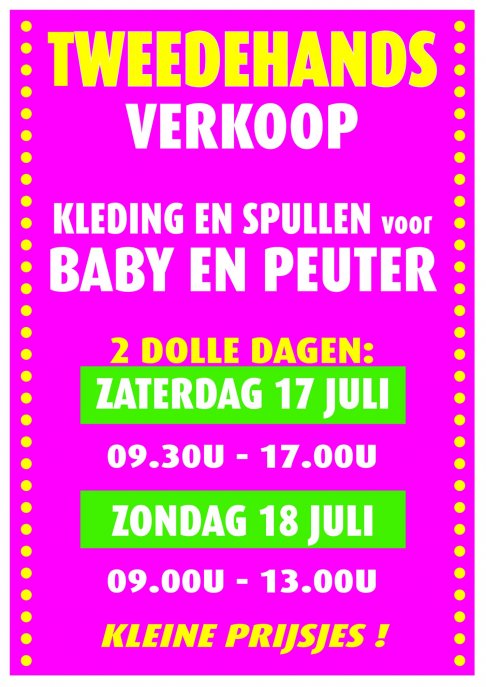 Verkoop van 2ehands kleding en babyspullen