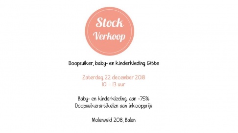 Stockverkoop Doopsuiker, baby- en kinderkleding Gitte