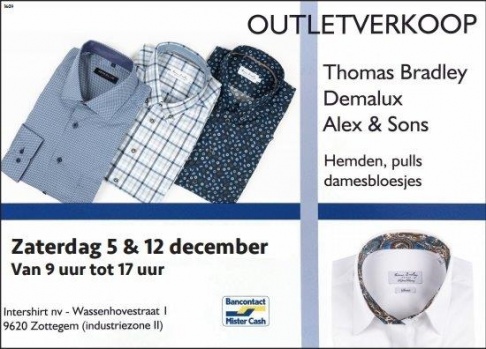 Outletverkoop herenhemden - damesblouses