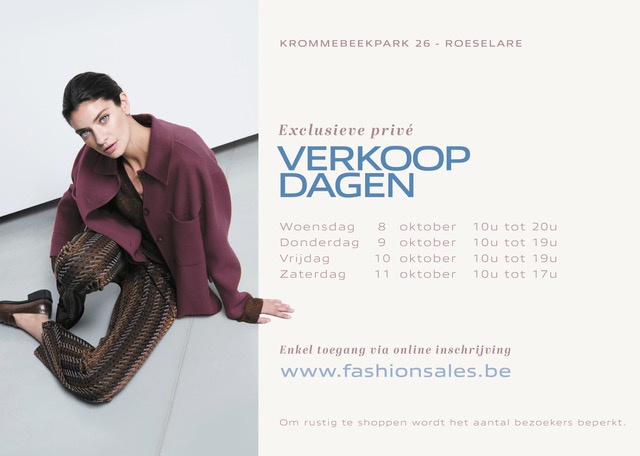 Fashionsales (sample sale en stockverkoop aan ronde prijzen) - 2