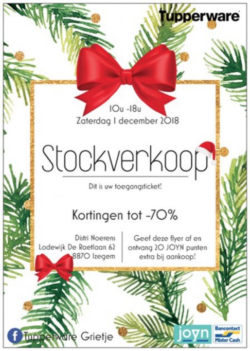 Tupperware Stockverkoop 'Kerst Editie' 