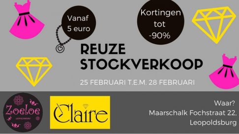 Stockverkoop Zoeloe en Bijouterie Claire