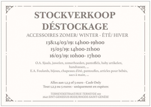 Stockverkoop accessoires