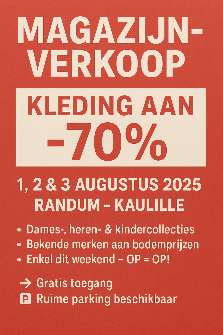Radnum Kaulille magazijnverkoop